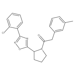 3-(2-Chlorophenyl)-5-{1-[(3-methylphenyl)acetyl]pyrrolidin-2-yl}-1,2,4-oxadiazole Structure