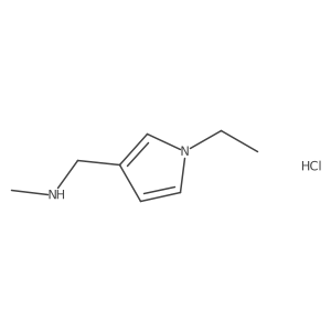 [(1-ethyl-1H-pyrrol-3-yl)methyl](methyl)amine hydrochloride Structure