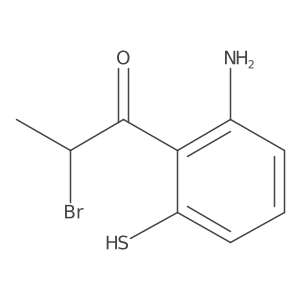 1-(2-Amino-6-mercaptophenyl)-2-bromopropan-1-one结构式