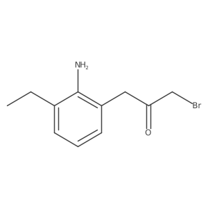 1-(2-Amino-3-ethylphenyl)-3-bromopropan-2-one结构式