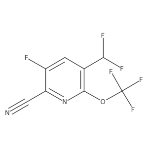 5-(difluoromethyl)-3-fluoro-6-(trifluoromethoxy)pyridine-2-carbonitrile Structure