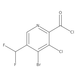 4-Bromo-3-chloro-5-(difluoromethyl)picolinoyl chloride结构式