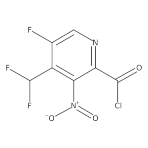 4-(Difluoromethyl)-5-fluoro-3-nitropicolinoyl chloride结构式
