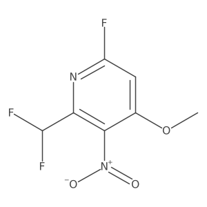2-(Difluoromethyl)-6-fluoro-4-methoxy-3-nitropyridine Structure