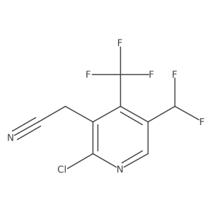 2-(2-Chloro-5-(difluoromethyl)-4-(trifluoromethyl)pyridin-3-yl)acetonitrile Structure