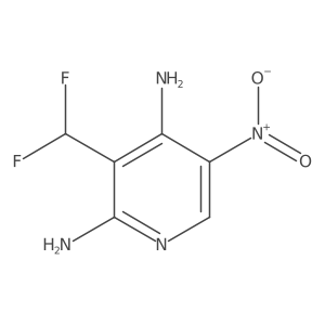3-(Difluoromethyl)-5-nitropyridine-2,4-diamine结构式