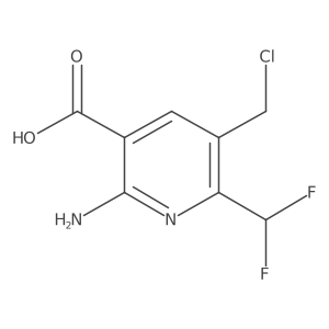 2-amino-5-(chloromethyl)-6-(difluoromethyl)pyridine-3-carboxylic acid Structure