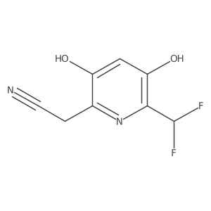2-(Difluoromethyl)-3,5-dihydroxypyridine-6-acetonitrile结构式