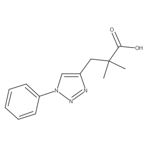 2,2-dimethyl-3-(1-phenyl-1H-1,2,3-triazol-4-yl)propanoic acid结构式