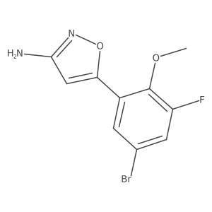 5-(5-Bromo-3-fluoro-2-methoxyphenyl)-1,2-oxazol-3-amine Structure