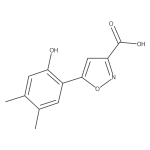 5-(2-Hydroxy-4,5-dimethylphenyl)-1,2-oxazole-3-carboxylic acid结构式