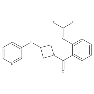 (2-((Difluoromethyl)thio)phenyl)(3-(pyridin-3-yloxy)azetidin-1-yl)methanone Structure