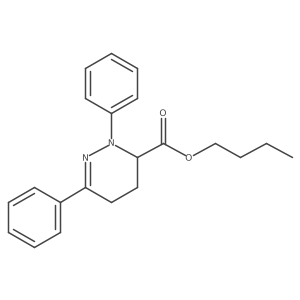 Butyl 2,6-diphenyl-2,3,4,5-tetrahydropyridazine-3-carboxylate结构式