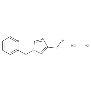 [1-(Pyridin-2-ylmethyl)-1H-imidazol-4-yl]methanamine dihydrochloride结构式