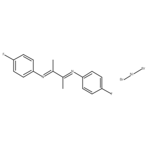 2,3-Bis[(N-4-fluorophenyl)imino]butane-nickel(II)-dibromide Structure