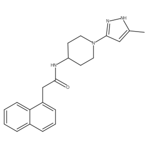 N-(1-(5-methyl-1H-pyrazol-3-yl)piperidin-4-yl)-2-(naphthalen-1-yl)acetamide Structure