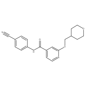 N-(4-cyanophenyl)-2-((tetrahydro-2H-pyran-4-yl)methoxy)isonicotinamide结构式