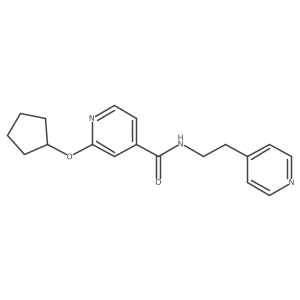 2-(cyclopentyloxy)-N-(2-(pyridin-4-yl)ethyl)isonicotinamide Structure