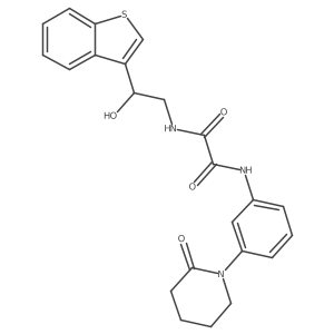 N1-(2-(benzo[b]thiophen-3-yl)-2-hydroxyethyl)-N2-(3-(2-oxopiperidin-1-yl)phenyl)oxalamide Structure