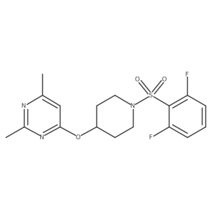 4-((1-((2,6-Difluorophenyl)sulfonyl)piperidin-4-yl)oxy)-2,6-dimethylpyrimidine Structure