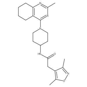 2-(3,5-dimethylisoxazol-4-yl)-N-(1-(2-methyl-5,6,7,8-tetrahydroquinazolin-4-yl)piperidin-4-yl)acetamide结构式