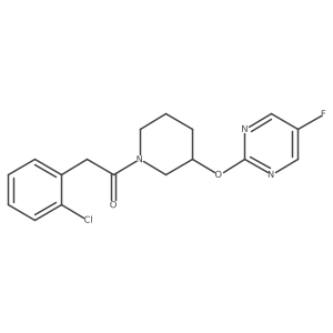 2-(2-Chlorophenyl)-1-(3-((5-fluoropyrimidin-2-yl)oxy)piperidin-1-yl)ethanone结构式
