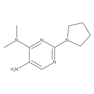 N4,N4-dimethyl-2-(pyrrolidin-1-yl)pyrimidine-4,5-diamine结构式