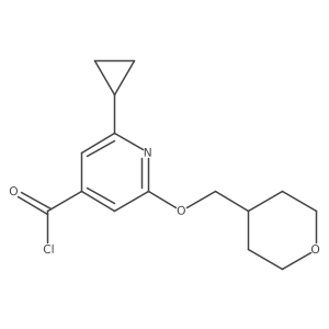 2-Cyclopropyl-6-[(tetrahydro-2H-pyran-4-yl)methoxy]-4-pyridinecarbonyl chloride结构式