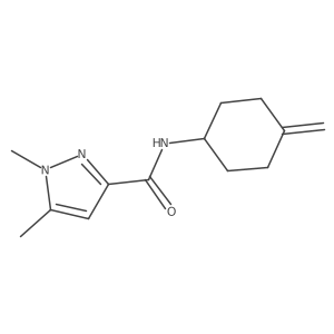 1,5-dimethyl-N-(4-methylidenecyclohexyl)-1H-pyrazole-3-carboxamide结构式