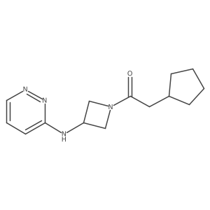 2-Cyclopentyl-1-{3-[(pyridazin-3-yl)amino]azetidin-1-yl}ethan-1-one Structure