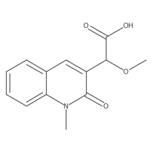 2-Methoxy-2-(1-methyl-2-oxo-1,2-dihydroquinolin-3-yl)acetic acid结构式