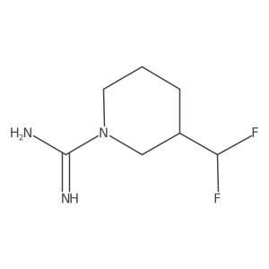 3-(Difluoromethyl)piperidine-1-carboximidamide结构式