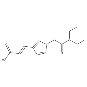(2E)-3-{1-[(diethylcarbamoyl)methyl]-1H-pyrazol-4-yl}prop-2-enoic acid Structure