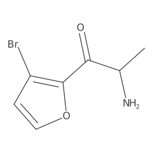 (2S)-2-amino-1-(3-bromofuran-2-yl)propan-1-one结构式