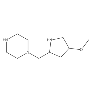 1-{[(2S,4S)-4-methoxypyrrolidin-2-yl]methyl}piperazine结构式