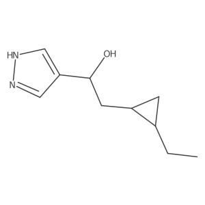 rac-2-[(1R,2S)-2-ethylcyclopropyl]-1-(1H-pyrazol-4-yl)ethan-1-ol Structure