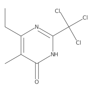 6-Ethyl-5-methyl-2-(trichloromethyl)-3,4-dihydropyrimidin-4-one结构式