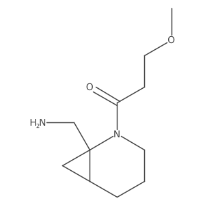 1-[1-(Aminomethyl)-2-azabicyclo[4.1.0]heptan-2-yl]-3-methoxypropan-1-one结构式