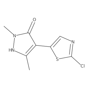 4-(2-chloro-1,3-thiazol-5-yl)-1,3-dimethyl-1H-pyrazol-5-ol Structure