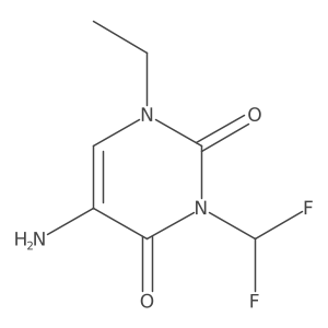 5-Amino-3-(difluoromethyl)-1-ethyl-1,2,3,4-tetrahydropyrimidine-2,4-dione Structure