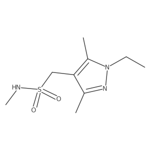 1-(1-ethyl-3,5-dimethyl-1H-pyrazol-4-yl)-N-methylmethanesulfonamide结构式