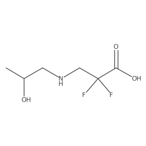 2,2-Difluoro-3-[(2-hydroxypropyl)amino]propanoic acid Structure