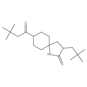 Tert-butyl 3-(2,2-dimethylpropyl)-2-oxo-1,8-diazaspiro[4.5]decane-8-carboxylate Structure