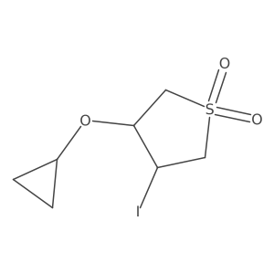 3-Cyclopropoxy-4-iodo-1lambda6-thiolane-1,1-dione结构式