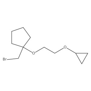 1-(Bromomethyl)-1-(2-cyclopropoxyethoxy)cyclopentane结构式