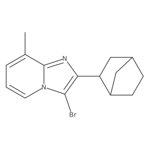 2-{Bicyclo[2.2.1]heptan-2-yl}-3-bromo-8-methylimidazo[1,2-a]pyridine Structure