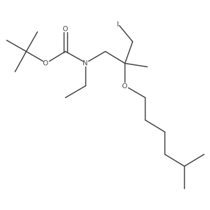 tert-butyl N-ethyl-N-{3-iodo-2-methyl-2-[(5-methylhexyl)oxy]propyl}carbamate结构式