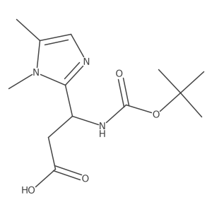 (3S)-3-{[(tert-butoxy)carbonyl]amino}-3-(1,5-dimethyl-1H-imidazol-2-yl)propanoic acid Structure