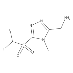 (5-difluoromethanesulfonyl-4-methyl-4H-1,2,4-triazol-3-yl)methanamine结构式