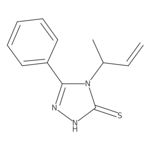 4-(but-3-en-2-yl)-5-phenyl-4H-1,2,4-triazole-3-thiol结构式